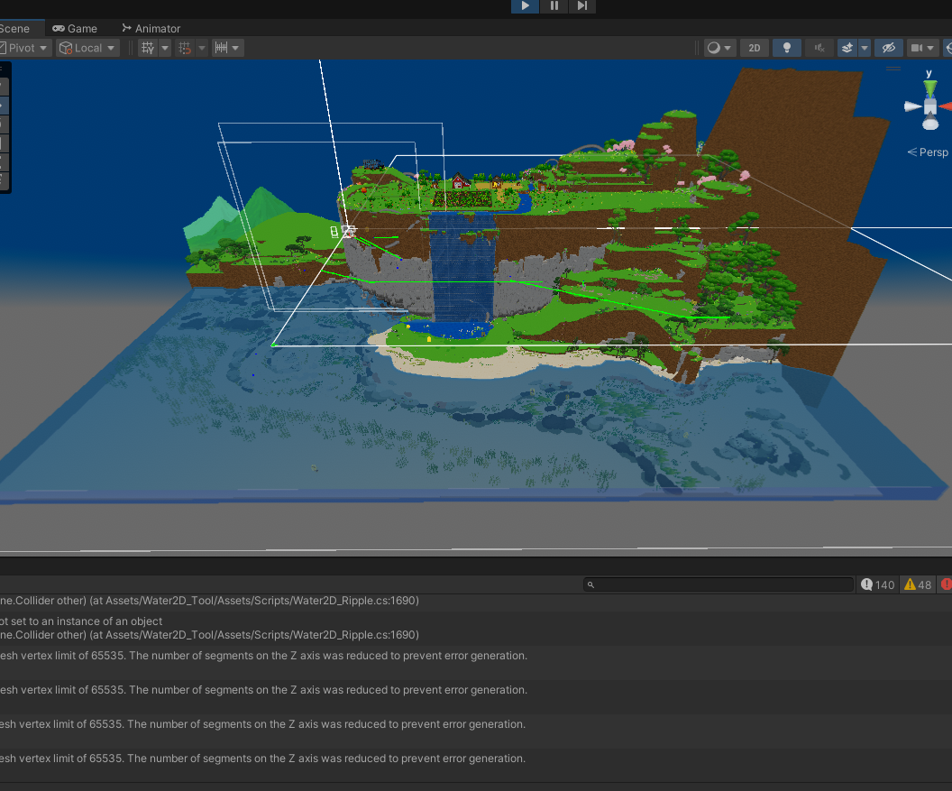 Cornucopia farm terrain overview showing dense vegetation and environmental detail in Unity