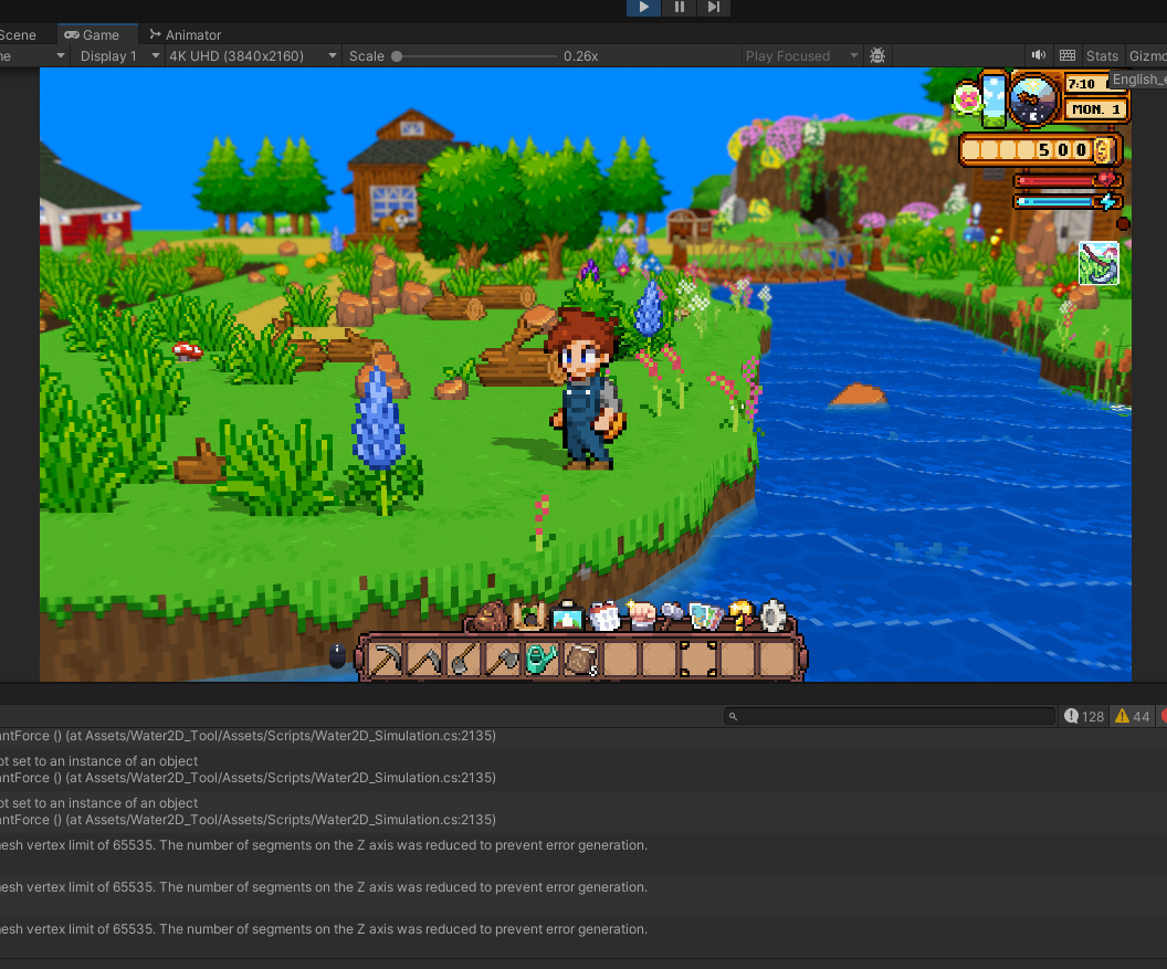 Cornucopia terrain close-up showing flowers growing between rocks