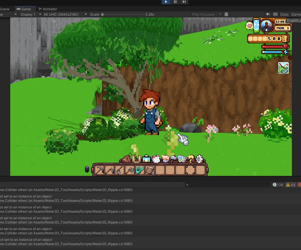 Cornucopia waterfall area with dense plant life and terrain detail