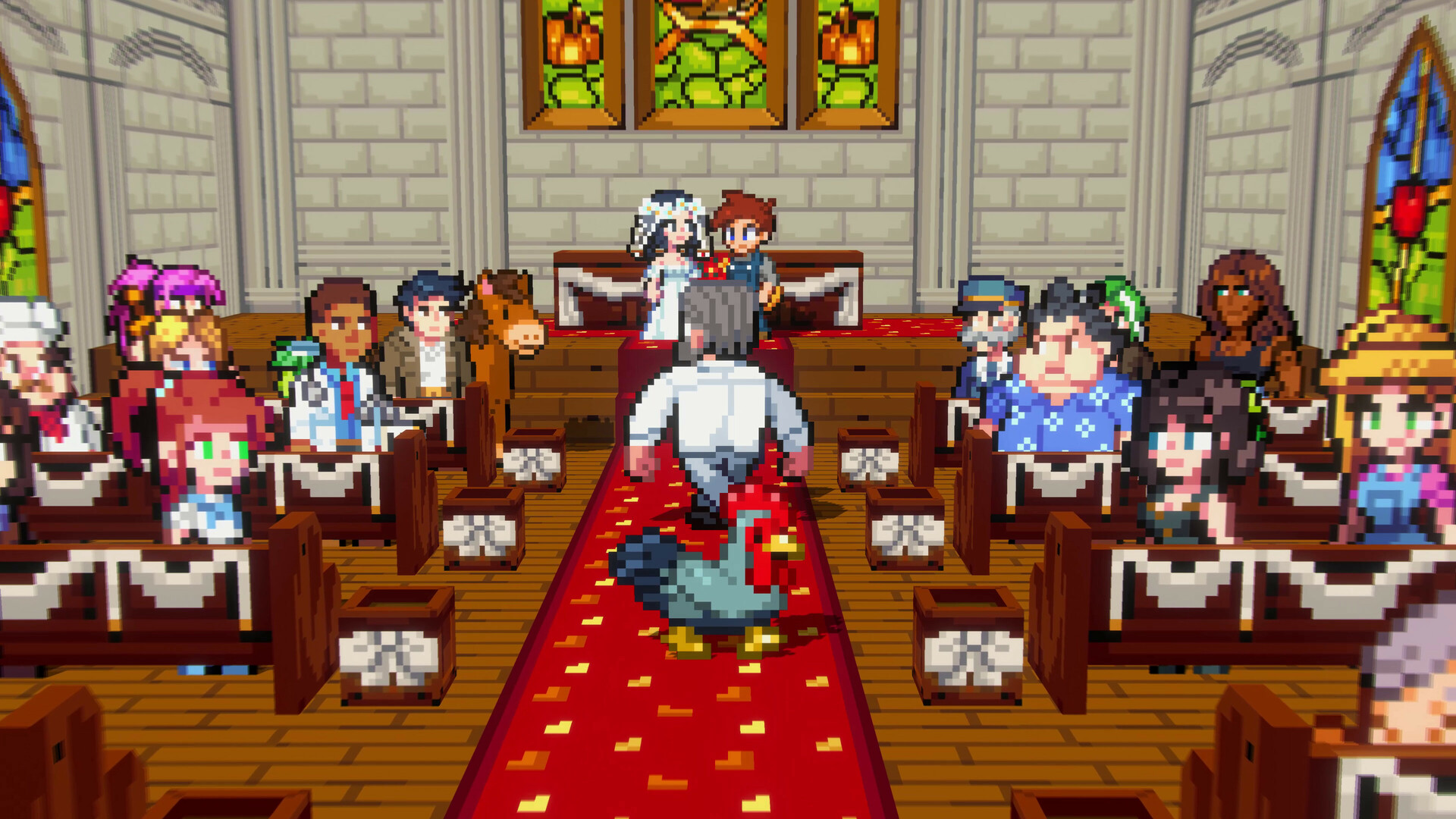 Cornucopia wedding - marriage ceremony in village church